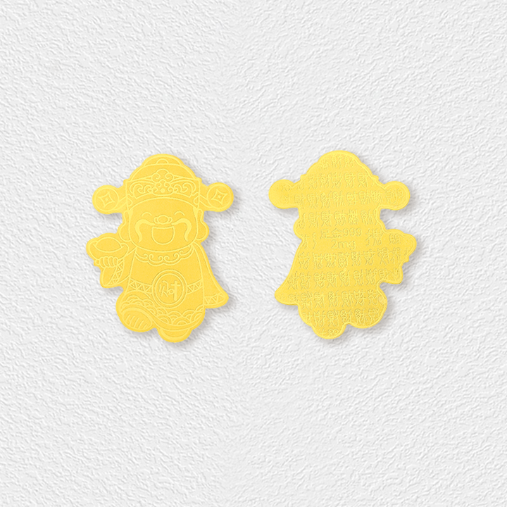 Gold Foil Amulet Sticker for Wealth, Protection & Good Luck