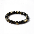 Load image into Gallery viewer, Acalā Vidyārāja Courage & Protection Golden Obsidian Bracelet
