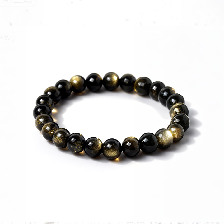 Acalā Vidyārāja Courage & Protection Golden Obsidian Bracelet