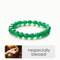 Load image into Gallery viewer, Manjushri Wisdom & Clarity Green Agate Bracelet
