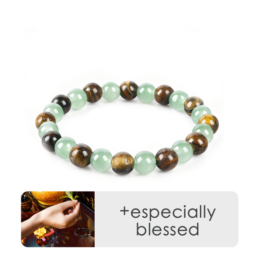Manjushri Wisdom & Wealth Aventurine Bracelet